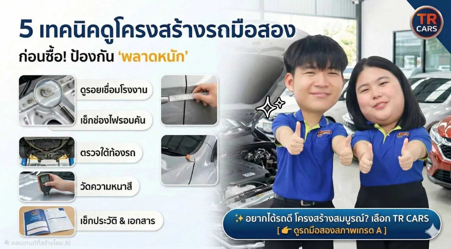 5 เทคนิคดูโครงสร้างรถมือสอง ก่อนซื้อไม่งั้นพลาดหนัก