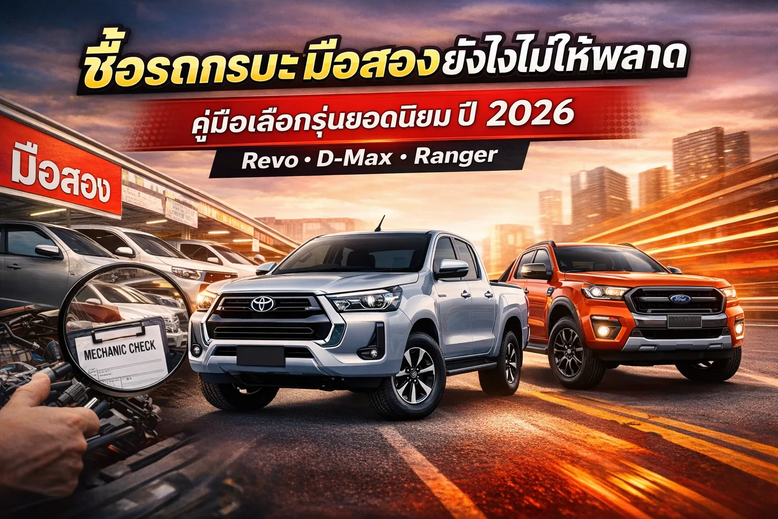 คู่มือซื้อรถกระบะมือสอง เลือกแบบไหนให้คุ้มที่สุดในปี 2026