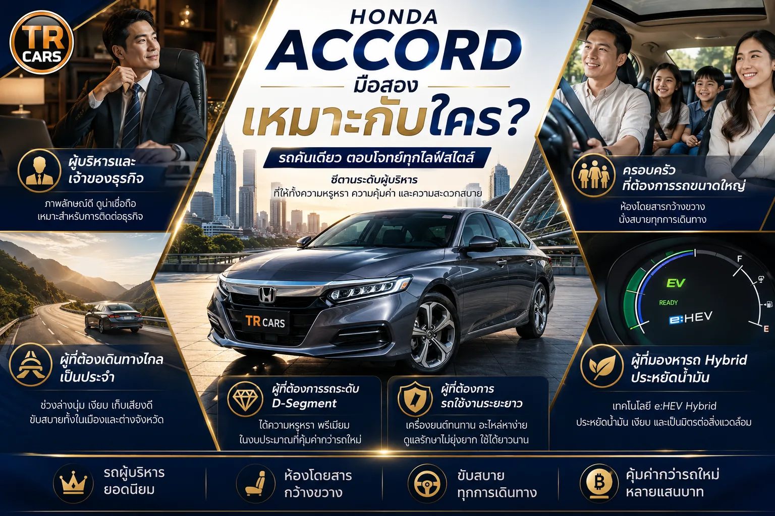 Honda Accord มือสอง เหมาะกับใคร