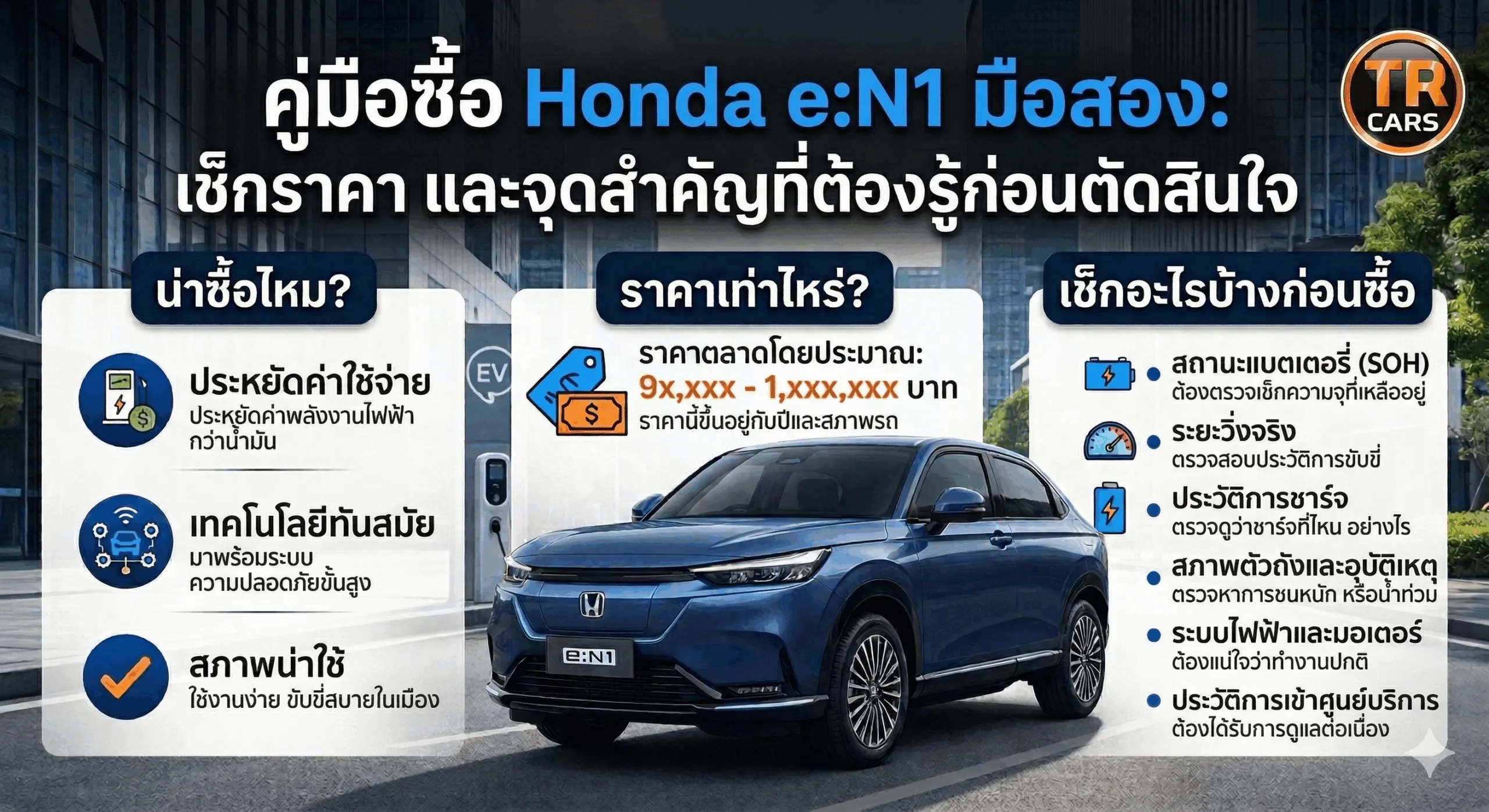 Honda eN1 มือสอง น่าซื้อไหม ราคาเท่าไหร่ และต้อง