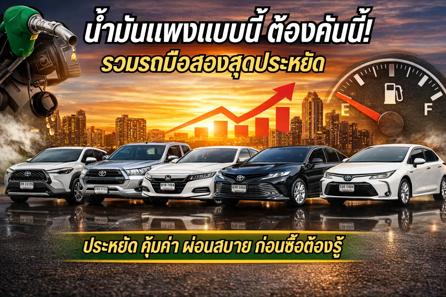 น้ำมันแพงแบบนี้ ต้องคันนี้! รวมรถมือสองกินน้ำมันน้อย น่าใช้ 2026