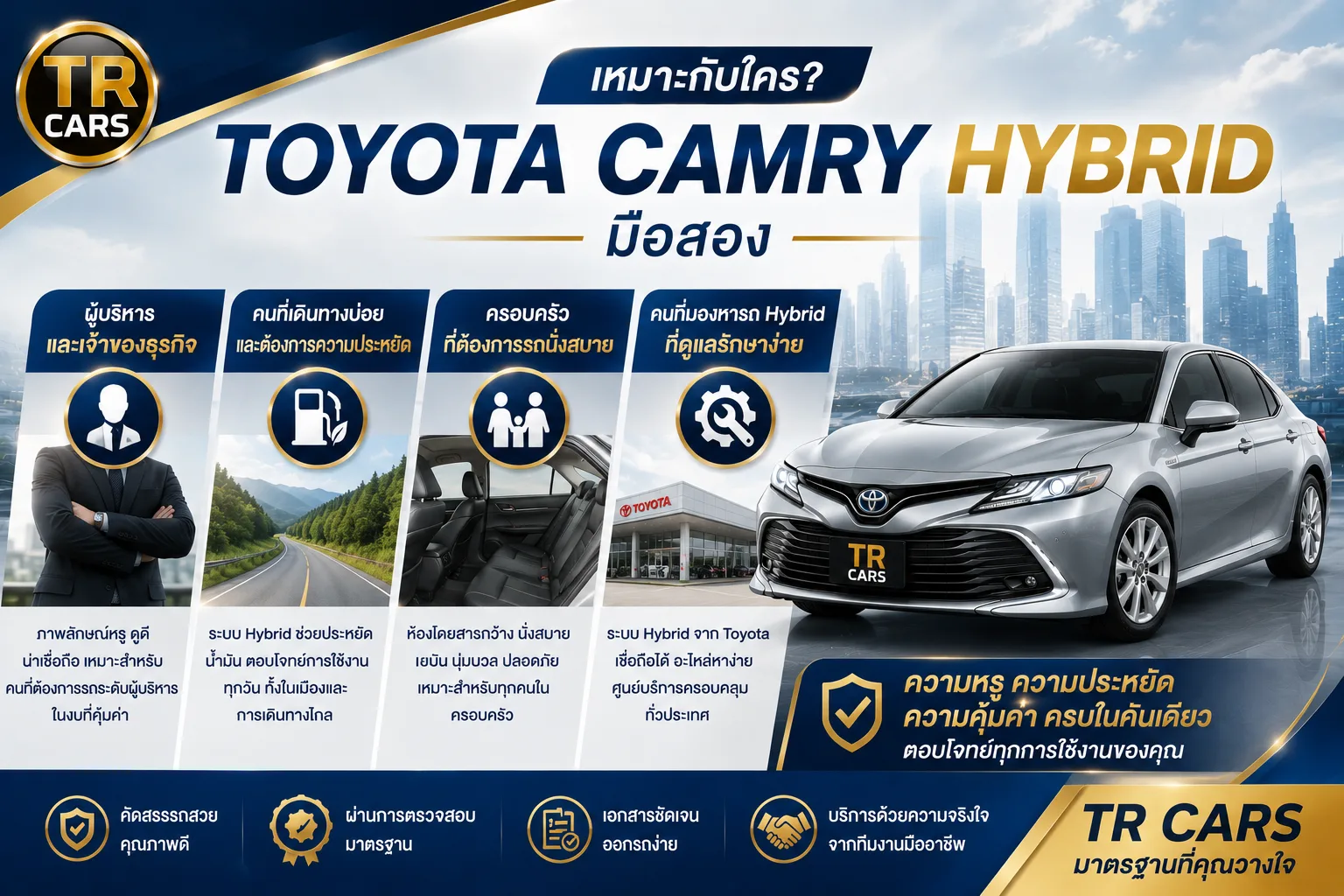Toyota Camry Hybrid มือสอง เหมาะกับใคร?